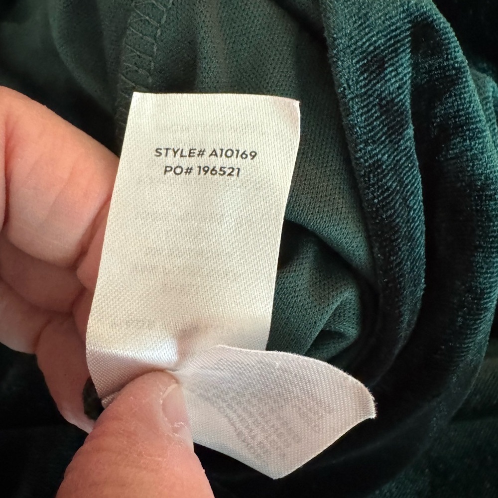 Lulus Elegant V-Neck Green Velvet Dress XL - Picture 10 of 15